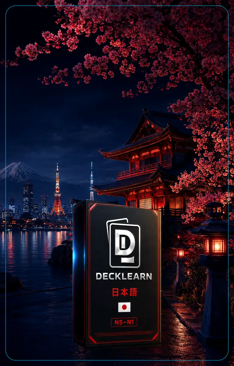 Confezione premium DeckLearn Giapponese N5–N1