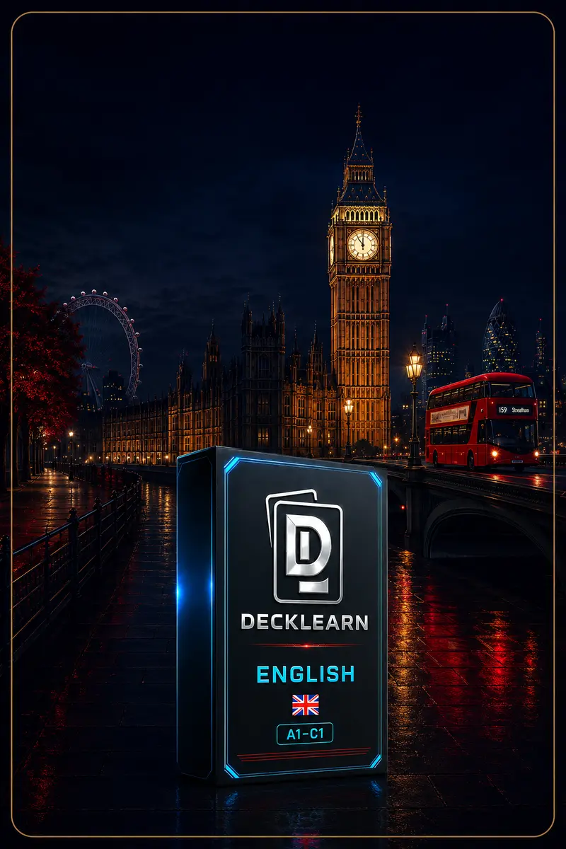 Confezione premium DeckLearn Inglese A1–C1
