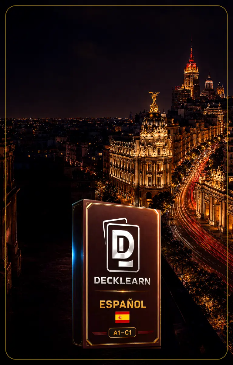 Confezione premium DeckLearn Spagnolo A1–C1